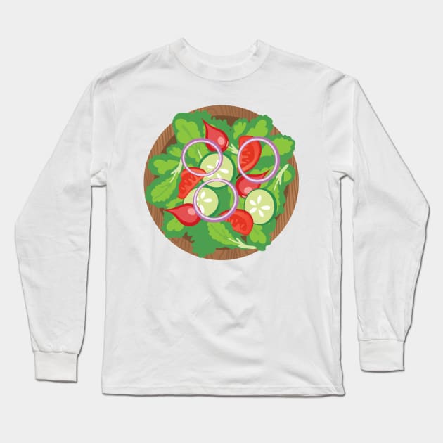 Fresh Salad Long Sleeve T-Shirt by SWON Design